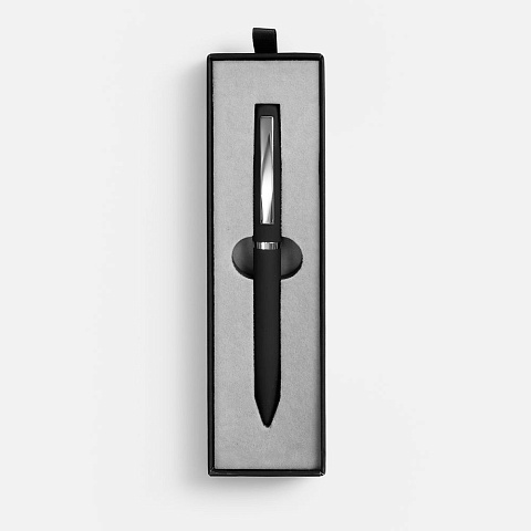 Ручка шариковая Bolt Soft Touch в футляре, черная - рис 3.