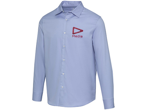 Citrine мужская рубашка из твила - Светло-синий - рис 5.