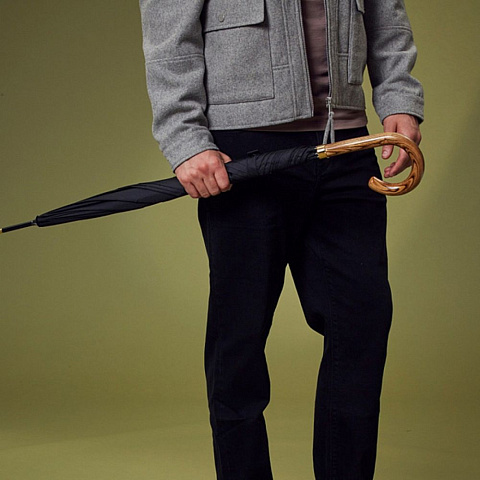 Зонт-трость Commissioner, черный - рис 6.