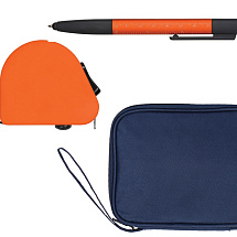 Подарочный набор с ручкой и рулеткой, оранжевый