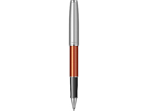 Ручка-роллер Parker Sonnet Essentials Orange SB Steel CT, цвет чернил black,перо: F, в подарочной упаковке. - рис 2.