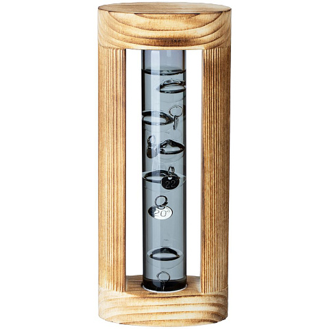 Термометр «Галилей» в деревянном корпусе, серый - рис 4.