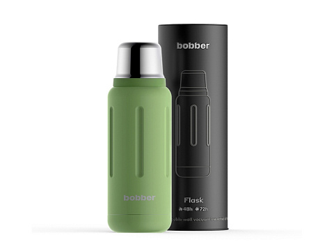 Термос для напитков, вакуумный, бытовой, тм "bobber". Объем 1 литр. Артикул Flask-1000 Mint Cooler - рис 3.