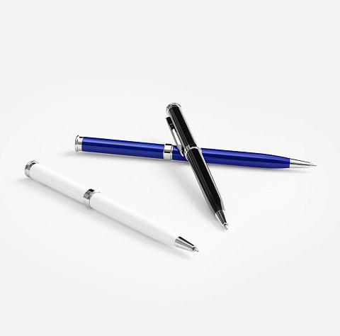 Ручка шариковая Finn Chrome, белая - рис 6.