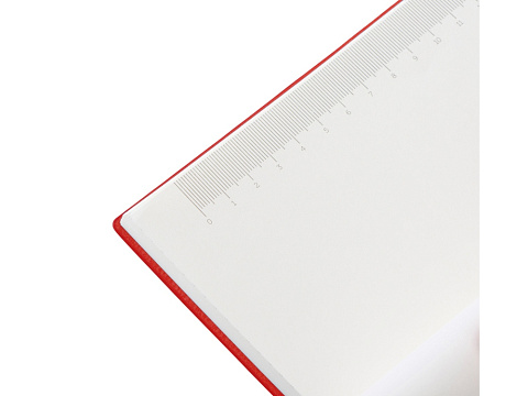 Набор блокнот в гибкой обложке А5 и металлическая шариковая ручка Nabokov, красный - рис 6.