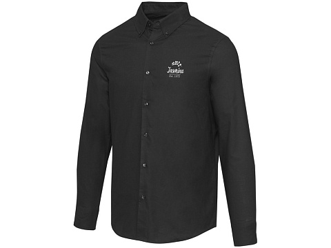 Sphene мужская рубашка оксфорд - сплошной черный - рис 5.