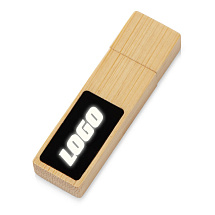 USB 2.0- флешка на 32 Гб c подсветкой логотипа Bamboo LED