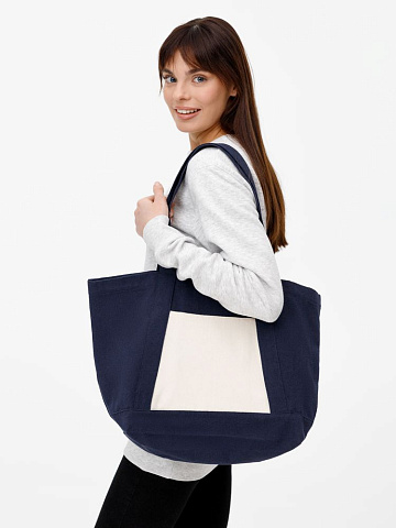 Шопер Shophop, синий с неокрашенным - рис 7.