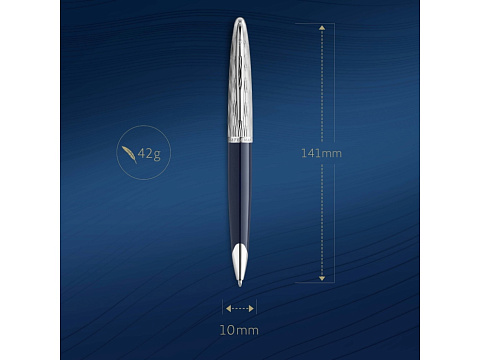 Шариковая ручка Waterman Carene22 SE deluxe Blue CT, стержень: M, цвет: Blue, в подарочной упаковке - рис 7.