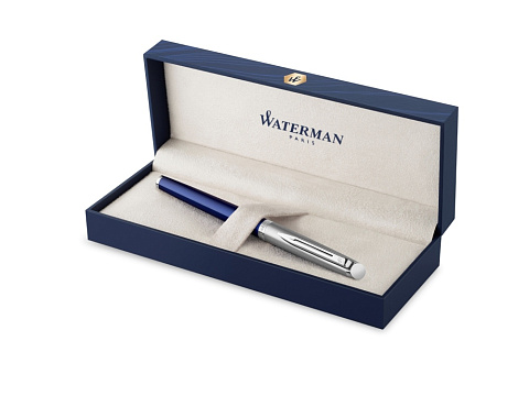 Ручка роллер Waterman Hemisphere Entry Point Stainless Steel with Blue Lacquer в подарочной упаковке - рис 2.