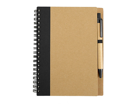 Блокнот Helly с ручкой, черный (Р) - рис 7.