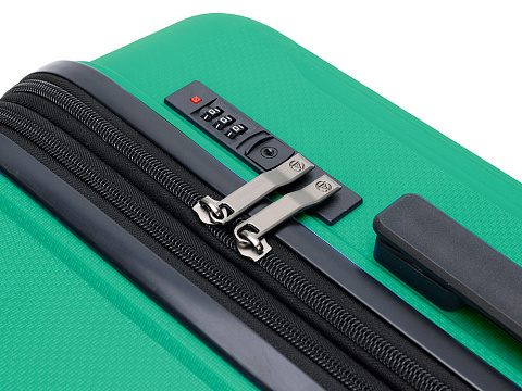 Чемодан TORBER В Отпуск, ярко-бирюзовый, полипропилен, 65,5 х 43,5 х 26 см, 62 л - рис 4.