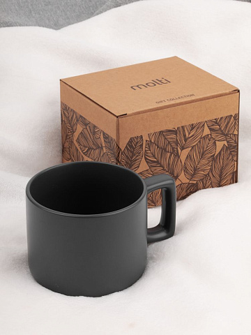 Чашка Jumbo в коробке матовая, темно-серая - рис 5.