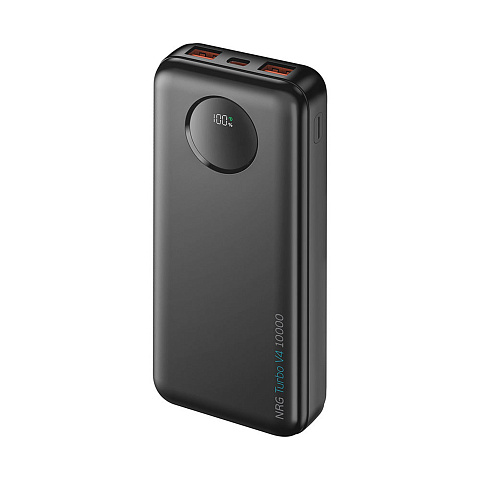 Внешний АКБ NRG Turbo V4 10000 мА-ч, дисплей, черный, Deppa - рис 2.