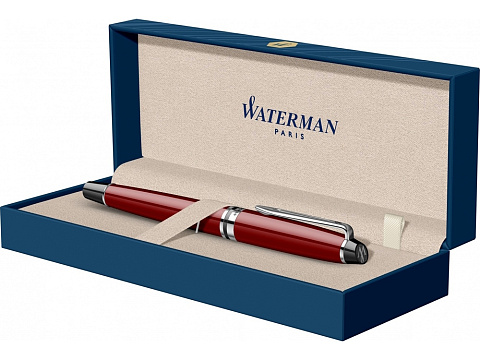 Ручка-роллер Waterman Expert Dark Red Lacquer CT Black, стержень: Fblk - рис 7.