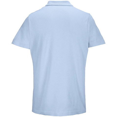 Рубашка поло унисекс Pulse, голубая - рис 3.