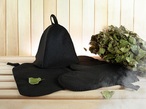 Банная рукавица Heat Off, черная - рис 3.