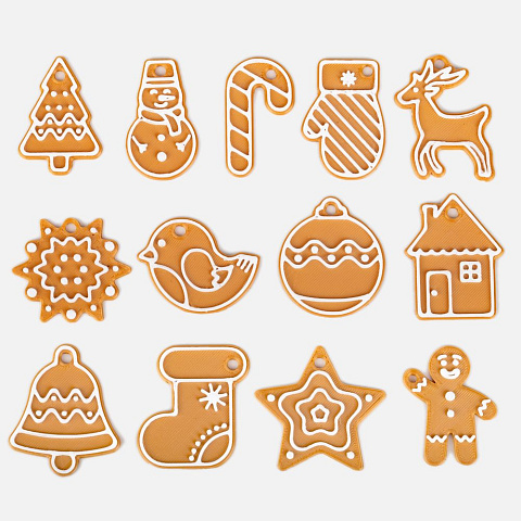 Мини-подвеска «Пряник», снежинка - рис 6.