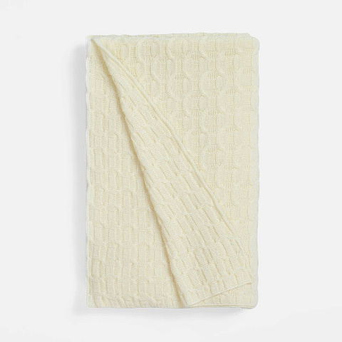 Плед Braidera, белый (молочный)