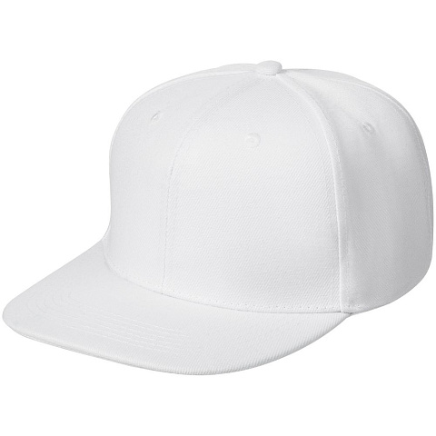 Бейсболка Snapback с прямым козырьком, белая - рис 2.