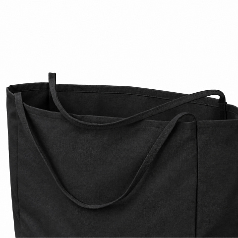 Шоппер-оверсайз Grossbag из переработанного хлопка 340 г, черный - рис 5.