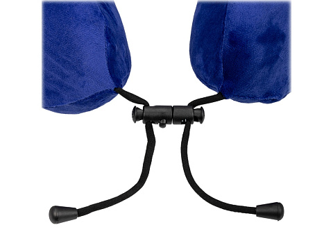 Подушка TORBER, дорожная, с эффектом памяти, синяя, полиэстер+спандекс - рис 4.