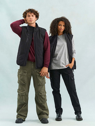 Жилет софтшелл унисекс Falcon BW, темный хаки - рис 10.