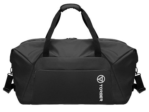 Сумка дорожная TORBER Mobi, чёрная, полиэстер 900D с PU покрытием, 65 х 37 х 34 см
