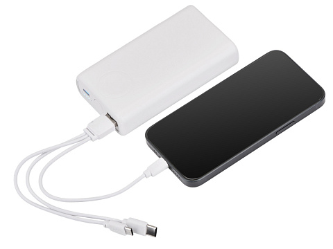 Внешний беспроводной аккумулятор 2-в-1 с функцией зарядки Apple Watch, QC/PD AtomIQ, 10000 мАч, белый - рис 14.