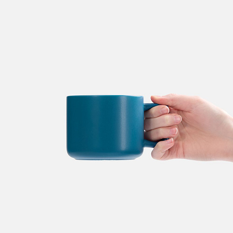 Чашка Jumbo в коробке матовая, морская волна - рис 4.