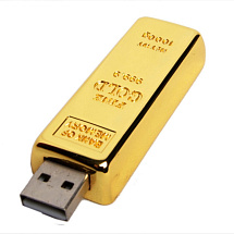 USB-флешка на 128 Гб в виде слитка золота, золотой