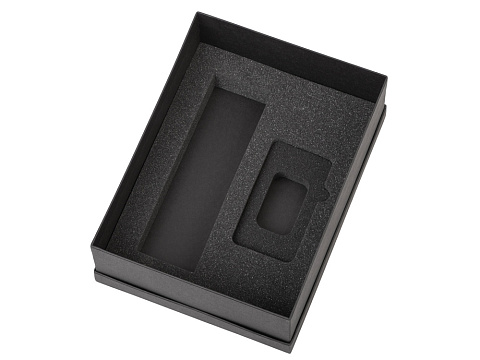 Подарочный набор с термосом и повербанком С1, черный - рис 3.