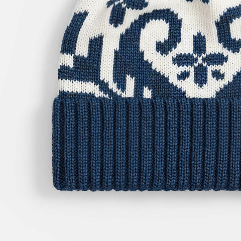 Шапка Wintertude, синяя с белым - рис 3.