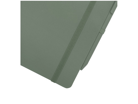 Блокнот Thalaasa формата А5 в твердой обложке из океанического пластика с шариковой ручкой - Зеленый яркий - рис 5.