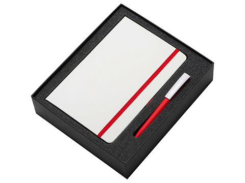 Подарочный набор Jacque white 2.0. с ручкой и блокнотом, красный - рис 2.