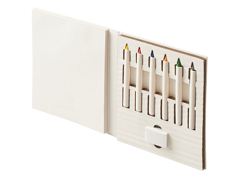 Набор цветных карандашей и листочков для рисования из молочной бумаги Artify, молочный - рис 3.