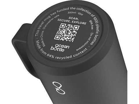 Ocean Bottle дорожная кружка-термос объемом 350 мл - Черный - рис 6.
