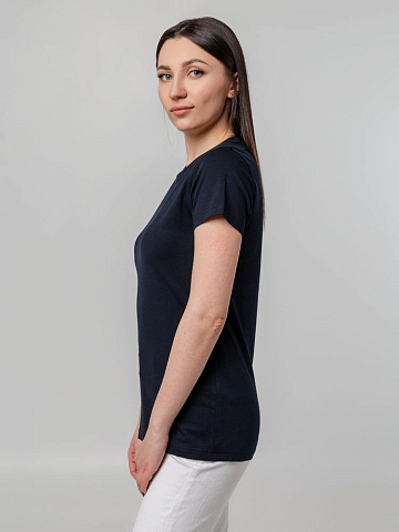 Футболка женская T-bolka Stretch Lady, темно-синяя (navy) - рис 8.