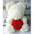 Маленький мишка с сердцем из 3d роз (25см) - миниатюра - рис 2.