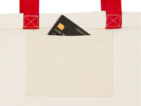 Сумка для шоппинга Cotton из переработанного хлопка 280 г, красный - рис 5.