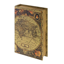 Деревянная коробка "Карта мира" (19х30 см)