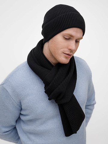 Шарф Nobilis Mono, черный - рис 8.