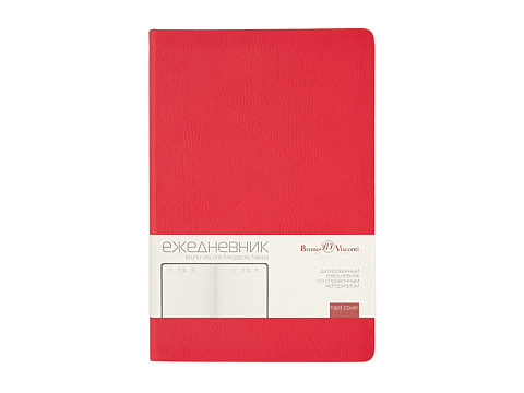 Ежедневник А5 датированный Megapolis Nappa на 2026, красный - рис 3.