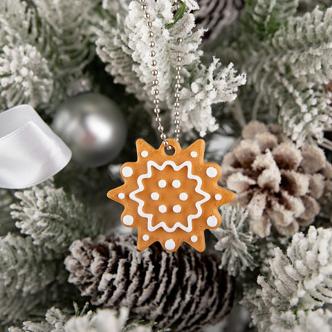 Мини-подвеска «Пряник», снежинка - рис 4.