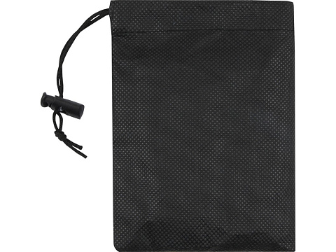 Lucas спортивное полотенце из переработанного полиэстера 30х80 см - сплошной черный - рис 5.