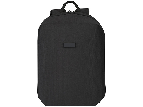 Рюкзак Luma для ноутбука с диагональю экрана 15 дюймов с защитой от кражи объемом 10 л из материала, переработанного по стандарту GRS - сплошной черный - рис 2.