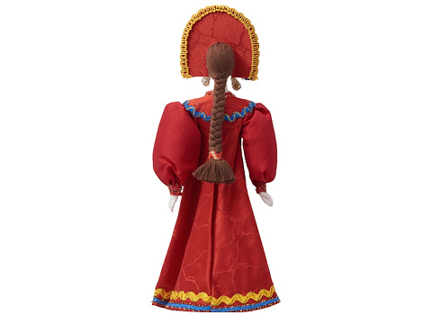 Подарочный набор: кукла фарфоровая, крем-мед, красный - рис 11.