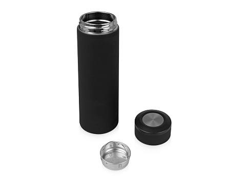 Термос Confident с покрытием soft-touch 420мл, черный - рис 3.