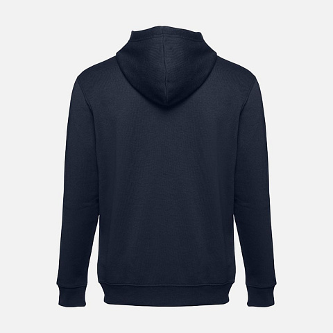 Толстовка мужская на молнии с капюшоном Amsterdam, темно-синяя - рис 5.