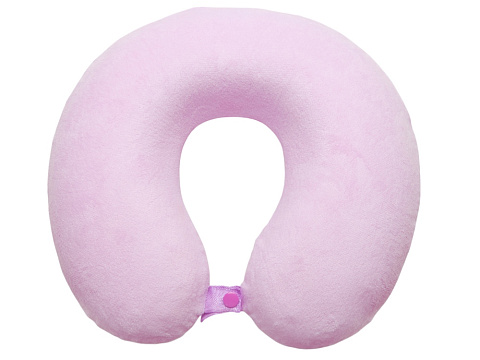 Подушка Basic из микрофибры с эффектом памяти U-shape, розовый NEW - рис 2.